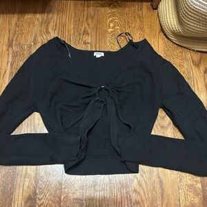 Garage Black Ribbed Top